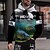 voordelige Herenhoodies &amp; Sweatshirts-Voor heren Trui met capuchon Grafisch Vissen Afdrukken Sport &amp; Outdoor Dagelijks 3D-afdrukken Casual Ontwerper Hoodies Sweatshirts Klaver blauw Marine Blauw