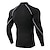 cheap Men&#039;s Cycling Clothing-Arsuxeo Men&#039;s Compression Shirt Running Shirt Stripe-Trim Reflective Strip Long Sleeve Base Layer Athletic Fall Polyester Breathable Moisture Wicking Soft Running Active Training Jogging Sportswear