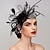 cheap Fascinators-Elegant Fascinator Hats Net Mesh Tulle Headpiece Clip Headband with Feather Flower Floral  Kentucky Derby Wedding Tea Party Horse Race Church Cocktail Vintage for Women