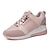 cheap Women&#039;s Sneakers-Women&#039;s Sneakers Wedge Plus Size Height Increasing Shoes Outdoor Daily Color Block Summer Round Toe Sporty Classic Casual Tennis Shoes Walking Lace-up Grey Pink White Sneakers