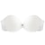 baratos Sutiãs-Mulheres Sutiãs e bralettes Sutiã Tomara-que-Caia Sem Alças Tamanho Demi Côr Sólida Decote V Com Stretch Respirável Invisível Casual / Diário Fibra Sintética Branco / 1 PC