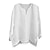 billige Linskjorte i bomull-Herre Skjorte linskjorte Langermet Helfarge V-hals utendørs Ferie Klær Fritid