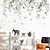 cheap Decorative Wall Stickers-2PC 30X90CM Tropical Green Leaf Butterfly Ornaments Bedroom Living Room Porch Home Wall Decoration Wall Stickers Self-adhesive