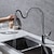 cheap Pullout Spray-Kitchen Faucet with Pull-out Spray,Single Handle One Hole Brass High Arc 2-modes 360°Rotatable Modern Contemporary Kitchen Taps
