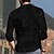 abordables Chemises pour Homme-Chemise Homme 3D effet symbole Mao Bouton bas Imprimer Manches Longues Noir Casual du quotidien Des sports Standard Aspect lin (polyester) Design Casual Mode