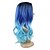저렴한 코스튬 가발-긴 솜털 곱슬 물결 모양의 머리 가발 여성용 colorfor 긴 큰 직조 머리 가발 매일 파티 코스프레에 적합 (파란색)