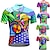 cheap Cycling Jerseys-21Grams® Men&#039;s Short Sleeve Cycling Jersey Summer Spandex Polyester Purple Sky Blue  Stars Bike Top Mountain Bike MTB Road Bike LGBT Cycling Breathable Quick Dry Moisture Wicking Sports Clothing