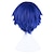 billige Kostumeparykker-cosplay paryk bølget midterste paryk mørkeblå syntetisk hår herre blå halloween paryk