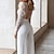 cheap Women&#039;s Jumpsuits-Women&#039;s Jumpsuit Backless Beaded Solid Color Crew Neck Elegant Party Wedding Straight Regular Fit Long Sleeve White S M L Spring
