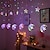 billige LED-kædelys-ramadan eid lys 8,2 fod stjerne vindue gardin lys 12 stjerner 138 led 12 dråber fe lys med 8 blinkende tilstande dekoration til indendørs ramadan fest soveværelse bryllup