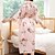 cheap Women&#039;s Sleep &amp; Lounge-Women&#039;s 1 pc Pajamas Robes Gown Bathrobes Simple Comfort Kimono Robes Flower Silk Home Wedding Party Spa Gift Long Sleeve Print Fall Spring Belt Included White Blue / Satin