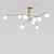 billiga Ljuskronor-145 cm klusterdesign ljuskrona led taklampa glas sputnik galvaniserad målad finish modern nordisk stil 220-240v