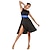 abordables Disfraces de bailarín-Mujer Bailarín Danza Latina Desempeño Vestidos Elegante Poliéster Negro Rojo Vestido