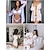 cheap Sexy Lingerie-Women&#039;s Sexy Lingerie Bathrobe Robes Gown Chemises &amp; Negligees 1 PCS Solid Colored Simple Soft Sweet Home Christmas Daily POLY Long Sleeve Lace Mesh Belt Included Summer Spring Black White