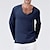 cheap Men&#039;s Tees &amp; Tank Tops-Men&#039;s  Shirt  Solid Color V Neck Casual Daily Long Sleeve Tops Lightweight Fashion Muscle Big and Tall Green White Black / Summer