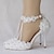 ieftine Pantofi de Mireasă-Pentru femei pantofi de nunta Pantofi de mireasa Dantelă Toc Înalt Vârf ascuțit Curea Gleznă Alb Galben Roz