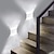 abordables luces de pared al aire libre-Luz de pared led para exteriores, resistente al agua, ip65, 8w, iluminación hacia arriba y hacia abajo, lámpara de pared curvada de doble cabeza para interiores, lámpara de dormitorio moderna,