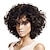 abordables Perruques de qualité supérieure-court bouclés afro perruques pour les femmes noires crépus bouclés perruque de cheveux naturel de mode synthétique pleine perruque pour les femmes afro-américaines pour la fête quotidienne avec