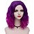 cheap Costume Wigs-Purple Wigs for Women 14“ Short Curly Wavy Bob Wig Inclined Bangs Cosplay Costume Harajuku Lolita Synthetic Cute Hair Daily Halloween Party (Gradient Purple)