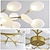 billige Lysekroner-led pendel lysekrone svart gull 18/30/36/45/54 hoder sputnik design metall sputnik malte finish moderne nordisk stil 110-240v
