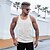 cheap Gym Tank Tops-Men&#039;s Tank Top Vest Undershirt Solid Color Crew Neck Casual Daily Sleeveless Tops Lightweight Fashion Big and Tall Sports Blue White Black / Summer