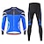 cheap Men&#039;s Clothing Sets-21Grams Men&#039;s Cycling Jersey with Tights Long Sleeve Mountain Bike MTB Road Bike Cycling Winter White Green Sky Blue Bike Clothing Suit 3D Pad Breathable Quick Dry Moisture Wicking Back Pocket