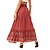 cheap Women&#039;s Skirts-Women&#039;s Vintage Long Ankle-Length Swing Skirts Holiday Vacation Floral Ruffled Red Beige S M L / Maxi / Stretchy / Print