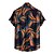 cheap Hawaiian Shirts-Men&#039;s Summer Hawaiian Shirt Shirt Graphic Patterned Turndown Street Casual Button-Down Print Short Sleeve Tops Designer Casual Fashion Breathable Black / White Blue