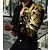 preiswerte Herrenhemden mit Grafik-Geometrie Grafik Herrenmode lässig 3D Print Shirt Turndown Gelb Gold Rot Grau Täglich Urlaub Langarm Button-Down Kleidung Kleidung Mode Streetwear Designer Casual