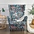 cheap Wingback Chair Cover-Wing Chair Slipcover Spandex Fabric Sofa Covers Wingback Armchair with a Seat Cushion Cover FloralPattern Furniture Protector for Living Room