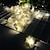 billige Batteridrevet-Blomst Formet LED Eventyr Lyskæder 3M-20LEDS 1.5M-10LEDs Garlands Lys Bryllup Fest Hage Hjem Høstdekorasjon