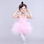 abordables Disfraces de bailarín-Chica Bailarín Ballet Desempeño Vestidos Estilo lindo Poliéster Negro Blanco Rosa Vestido