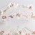 cheap Hair Styling Accessories-Pink Floral Crown Headband And Hairpins Color Hairband Flower Tiara Bridal Hair Accessories Hair Pins Set  Hair Jewelry For Women