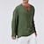 povoljno Muške majice i potkošulje-muška košulja jednobojna v izrez, ležerna dnevna majica dugih rukava lagana modna mišića velika i visoka zelena bijela crna / ljeto