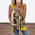 hesapli Kadın Üstleri-Kadın&#039;s Kısa Paltolar Yelek Mor Sarı Turuncu Çiçekli Akan tunik Çeyrek Zip Kolsuz Günlük Hafta sonu Sokak Şıklığı Günlük V Yaka Normal Çiçek Teması S / 3D Baskı / Desen