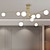 baratos Candeeiros de Lustre-145 cm cluster design lustre led luz pingente vidro sputnik galvanizado acabamentos pintados estilo nórdico contemporâneo 220-240v
