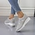 cheap Women&#039;s Sneakers-Women&#039;s Sneakers Plus Size Height Increasing Shoes White Shoes Outdoor Daily Wedge Heel Round Toe Sporty Classic Casual Tennis Shoes Walking Shoes Polyester PU Lace-up Color Block White Pink Light