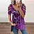 cheap Basic Women&#039;s Tops-Women Tops T-Shirt Hollow-Out Shoulder Short Sleeve Casual Blouse Shirts Flower Print V-Neck Zipper Shirt
