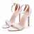 billige Brudesko-kvinders bryllup sko til brud kvinder brudepige perle stilet imiteret læder åben tå stropper høj hæl klassiske pumps hvid beige