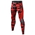 cheap Running Tights &amp; Leggings-Men&#039;s Sports Gym Leggings Running Tights Leggings Spandex Camouflage Red Black White Bottoms Camouflage Printing Quick Dry Moisture Wicking Clothing Clothes Fitness Gym Workout Running Jogging