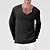 זול טישרטים לגופיות לגברים-חולצת גברים בצבע אחיד צווארון V קז&#039;ואל יומית חולצות שרוולים ארוכים שריר אופנה קל משקל גדול וגבוה ירוק לבן שחור/קיץ