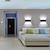 abordables luces de pared al aire libre-Luz de pared led para exteriores, resistente al agua, ip65, 8w, iluminación hacia arriba y hacia abajo, lámpara de pared curvada de doble cabeza para interiores, lámpara de dormitorio moderna,