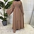 billige Arabisk muslim-Dame Arabisk kjole Kaftan Kjole Cosplay Abaya Arabisk muslim Ramadan Helfarve Voksen Kjole Fest, Halloween