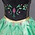 cheap Dresses-Kids Girls&#039; Frozen Anna Princess Costume Dress Graphic Geometric Flower Tulle Dress Birthday Party Cosplay Pegeant Embroidery Print Green Princess Lolita Elegant Sweet Dresse