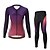 cheap Cycling Jersey &amp; Shorts / Pants Sets-21Grams® Women&#039;s Long Sleeve Cycling Jersey with Tights Mountain Bike MTB Road Bike Cycling Green Purple Dark Purple Gradient Bike Clothing Suit Spandex Polyester 3D Pad Breathable Quick Dry Moisture