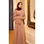billige Arabisk muslim-Dame Arabisk kjole Kaftan-kjole Cosplay Abaya Arabisk Muslim Ramadan Helfarge Voksen Kjole Fest, Halloween