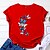 cheap Super Sale-Women&#039;s T shirt Tee Basic Print Basic Butterfly T-shirt Sleeve Round Neck Summer Standard pea green Blue Dark Red Dark Pink Dark Gray