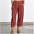 זול מכנסיים וחצאיות בסיסיים לנשים-מכנסי קז&#039;ואל רפויים במידות גדולות לנשים בצבע אחיד בתשע נקודות