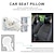 cheap Car Headrests&amp;Waist Cushions-StarFire 2pcs Car Neck Pillows PU Leather Head Support Protector Head Pain Relief Filled Fiber Car Pillow Black Beige Brown Universal Headrest Backrest Cushion