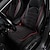 cheap Car Seat Covers-Universal Car Front Seat Cover PU Leather Fashion Style Smooth High Back Bucket Car Interior Cover Fit Most Cars, Trucks, SUVs
